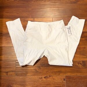 Mainstream Boutique White Women's Pull On Ankle Pants Size 6